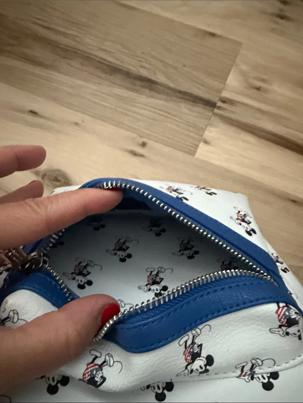 Loungefly White & Blue Mickey Mouse Mini Backpack